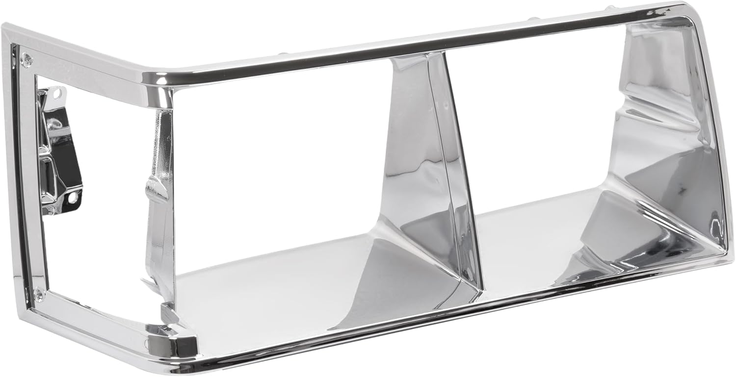 HECASA Pair Headlight Bezels Compatible with 1984-1987 Buick Regal/GNX/Grand National, Front Headlamp Trims Covers Silvery