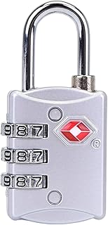 قفل امتعة صغير من سبائك الزنك معتمد من ادارة امن النقل مع كلمة مرور مكونة من 3 ارقام لحقيبة الظهر الرياضية، حقيبة السفر، خزانة المدرسة