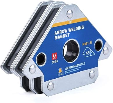 2PCS Strong Arrow Welding Magnet, Durable 45,90,135 Degree Magnetic Welding Holder 55LBS
