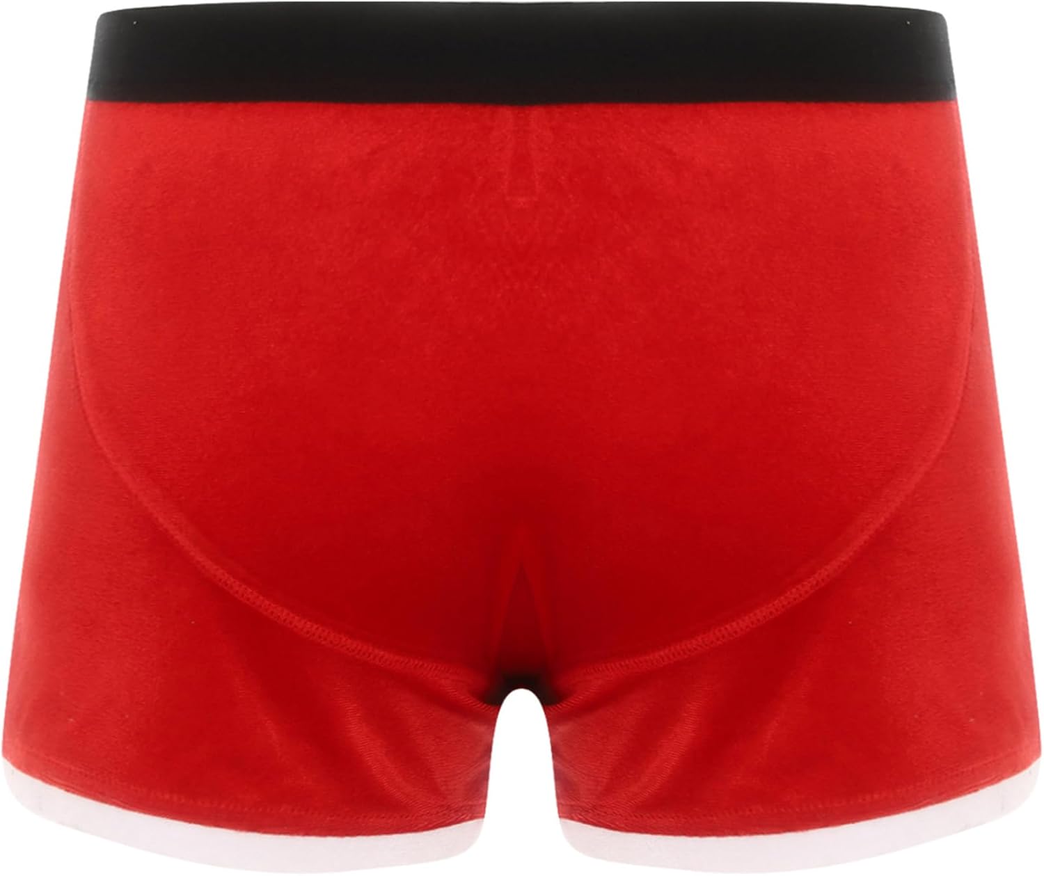 Vxuxlje Mens Christmas Santa Boxer Shorts Velvet Sheath Bulge Underwear Xmas Holiday Gag Gift