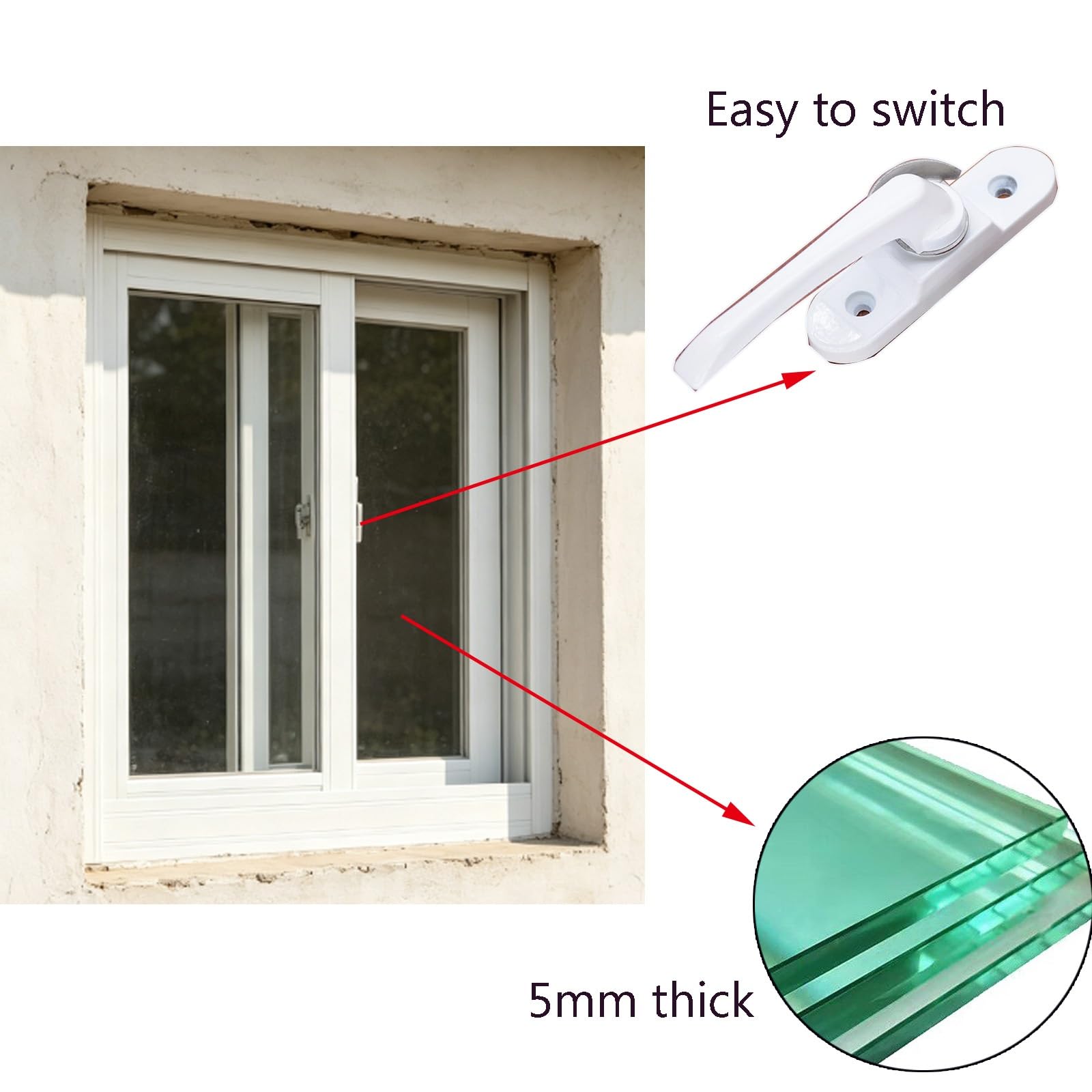 Ventana Corrediza Horizontal Pequeña For Baño,Reemplazo De Ventana De Baño