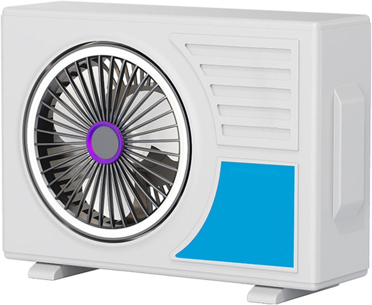 Small Electric Fan with 5 Wind Modes | Compact Portable Design with Type-C Charging for Multiple Spaces, Home Study Area and Workstation