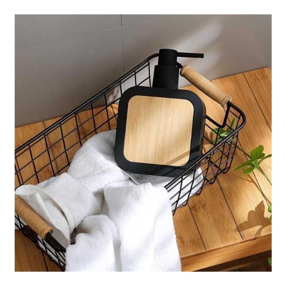 SoapDispenser Seifenspender Badezimmer Schwarzer quadratischer leerer Flaschenspender mit Pumpe Waschmittel Handseife Duschgel Lotion Lotion