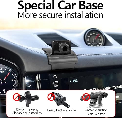 Miniatura 2 de LUNQIN Soporte de teléfono para automóvil para Porsche Macan 2015-2025 y Porsche Cayenne 2019-2023 Accesorios para automóvil, decoración interior,