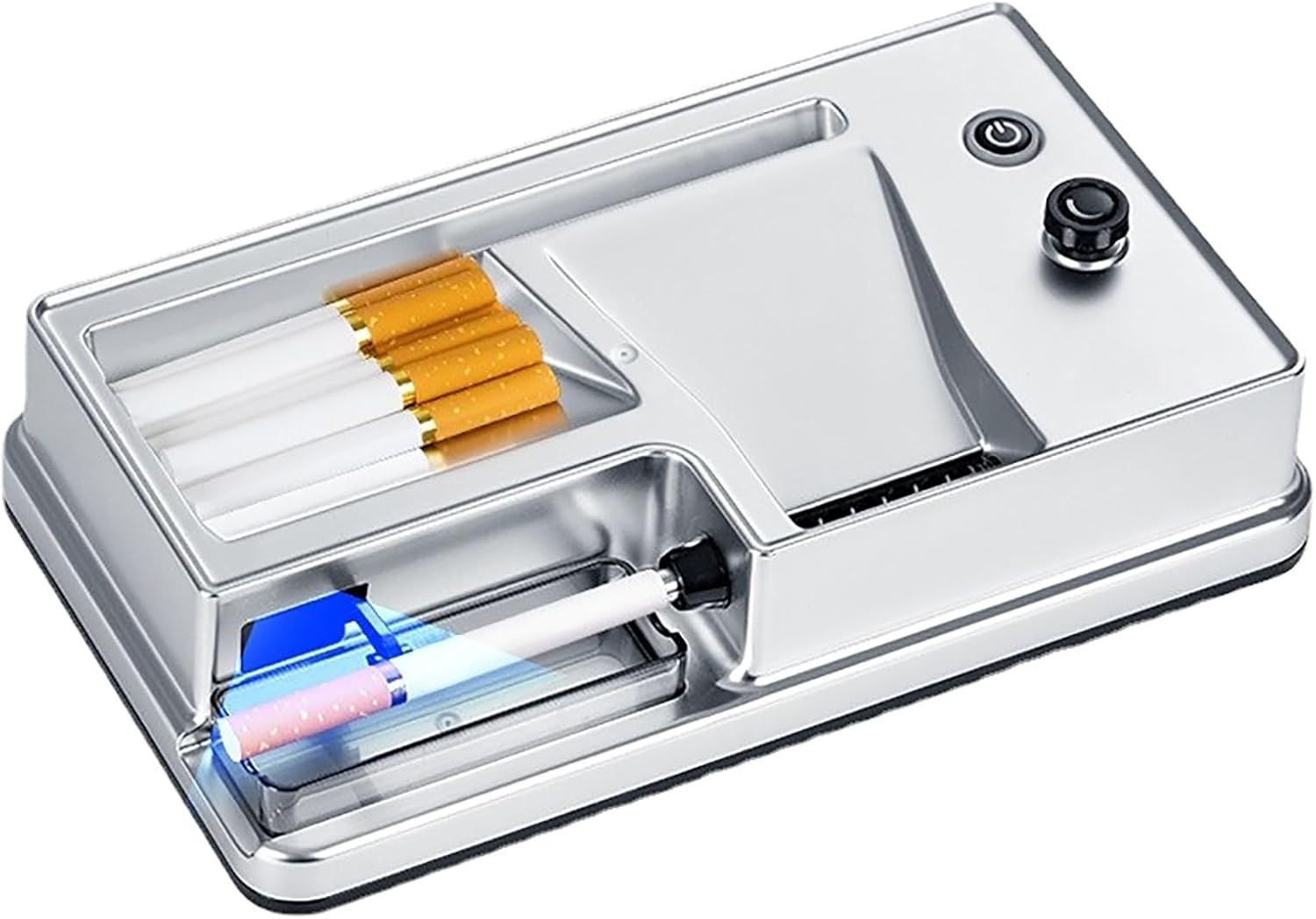 Intelligent Induction Cigarette Rolling Machine, 6.5MM Automatic Cigarette Rolling Tool, Multi-Speed Adjustment, Automatic Start and Stop, Suitable As a Gift for Father, Husband and Friends