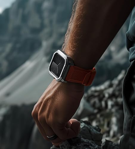 Miniatura 6 de ULTIMAL Correa ajustable compatible con Apple Watch de 1.929 in/1.772 in/1.732 in, correa deportiva resistente con carcasa de acero inoxidable