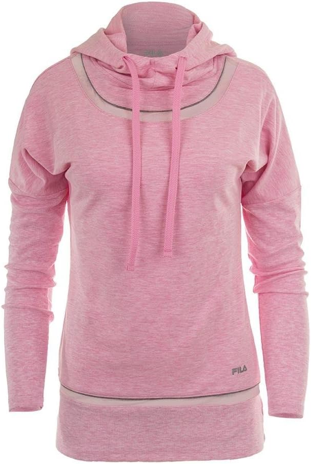 Fila Women's Lux Yoga Pullover, Ballet Pink Heather, Varsity Heather, M