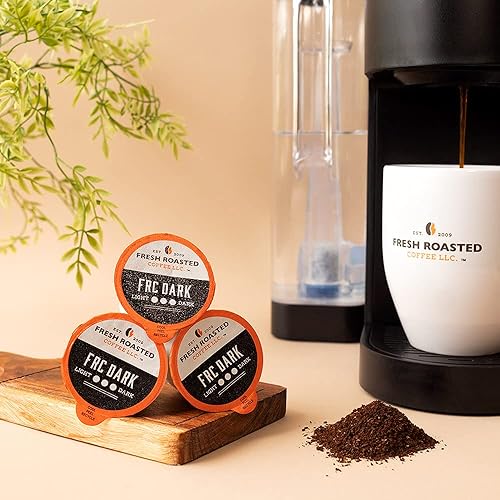 Miniatura 91 de Fresh Roasted Coffee, Peaberry de Tanzania, tostado ligero, Kosher, compatible con K-Cup, 24 cápsulas