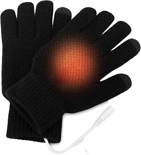 USB Beheizte Handschuhe, Winterhandschuh, warme Handschuhe, weich, halb beheizt, volle halbe Finger, Heizung, Stricken, Handwärmer für Büroarbeit, Tippen