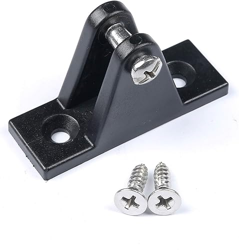 Miniatura 6 de THORN Boat Bimini - Bisagras de cubierta superior de montaje plano, nailon negro con tornillos, paquete de 4