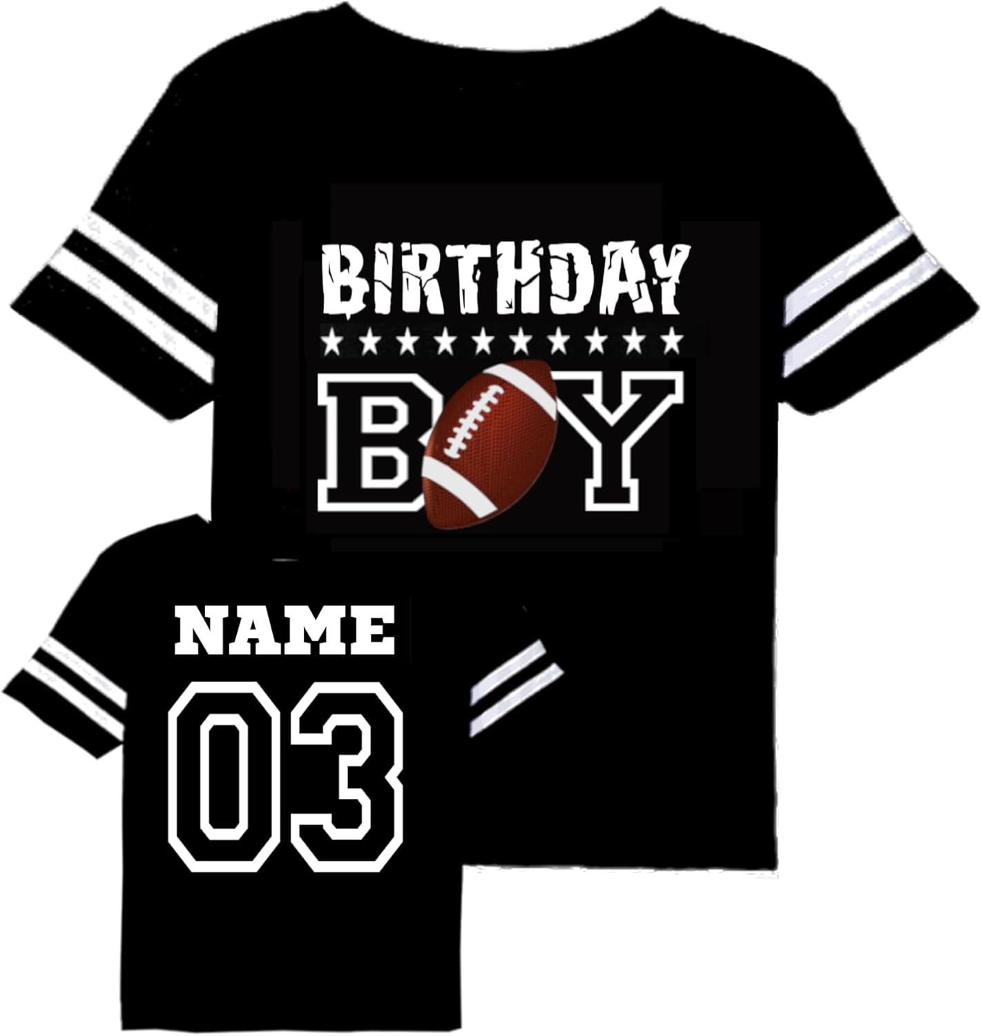 Personalized 3rd Year Football Tshirt Birthday Boy Three Years Old 3rd Down Custom Jersey Tshirt Design Options Season 3 ++, Game Day Gift, Toddler