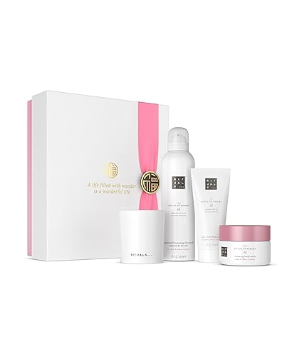 RITUALS Gift Set The Ritual of Sakura Medium - Home and Skincare Products Enriched with Cherry Blossom and Rice Milk - Bath Gift Box with Renewing and Soothing Properties - M