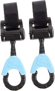 DIKACA 2 Piezas gancho para cochecito de bebe colgante accesorios universal Ligero manos ganchos para cochecito ganchos para bolsas de cochecito chirriante ganchos de carro abdominales