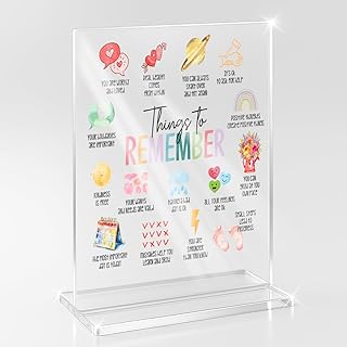 Inspirational Mental Health Self Help Gifts Psychology Therapy Office Home Desk Shelf Decor Christmas Thanksgiving Birthday Gifts for Women Men FriendS Coworkers Things to Remember Sign
