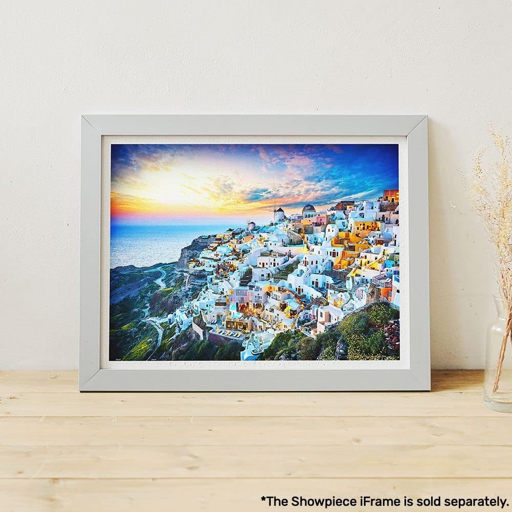 Pintoo Two Plastic Jigsaw Puzzles Bundle - 1200 Piece - Beautiful Sunset of Greece and 1200 Piece - Vincent Van Gogh - Starry Night Over The Rhone, 1888 [H2073+H2148]