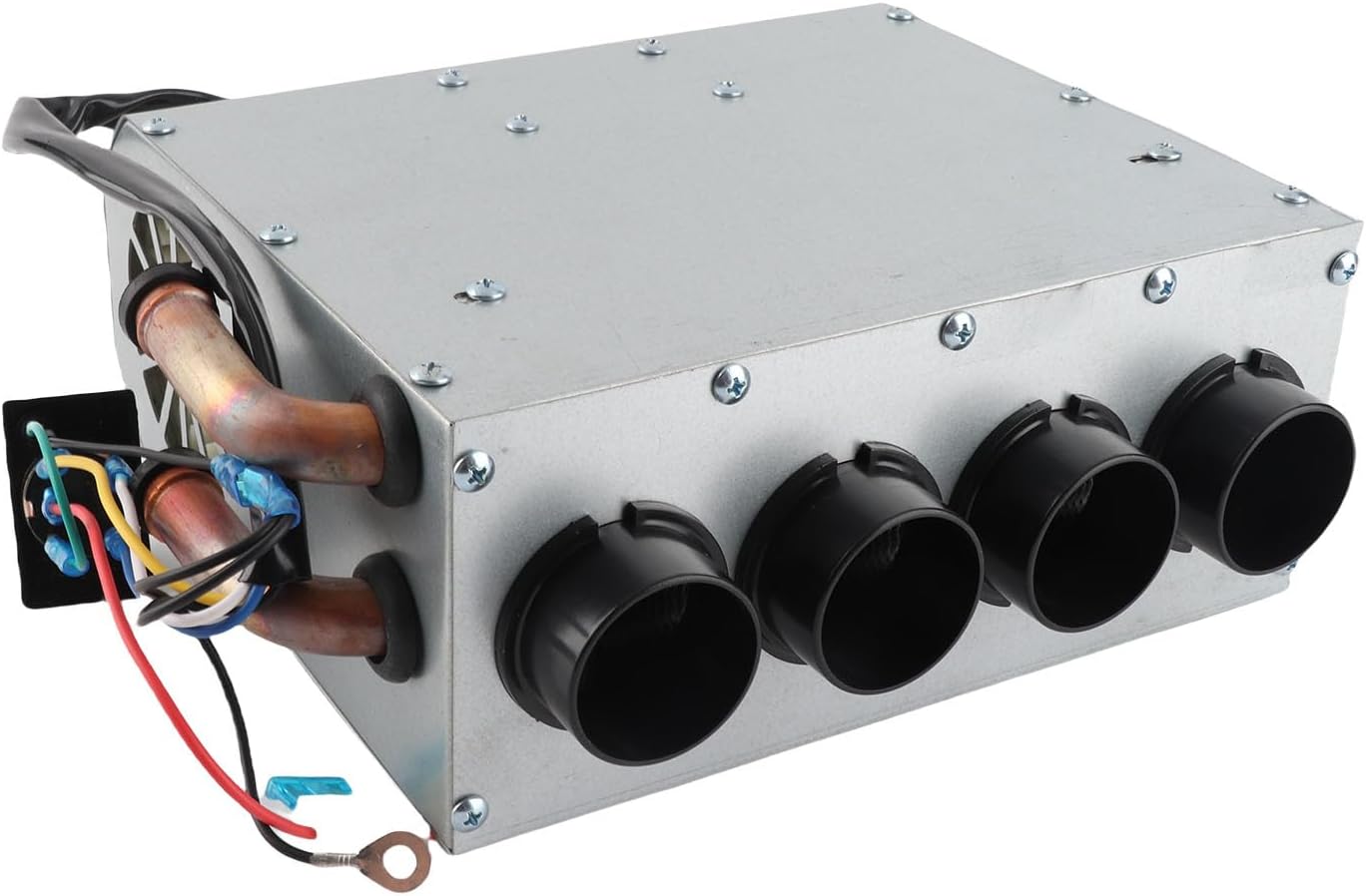 12V Universal Underdash Heater, Fast Heating Frost Removing Winter Automotive Air Defroster with 4 Vents and 3 Speed Switch for Cars Trucks Boats RVs