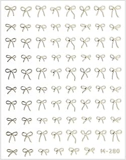 irogel(イロジェル) ネイルタウン ネイルシール 手描き風メタリックリボンシール（ゴールド）