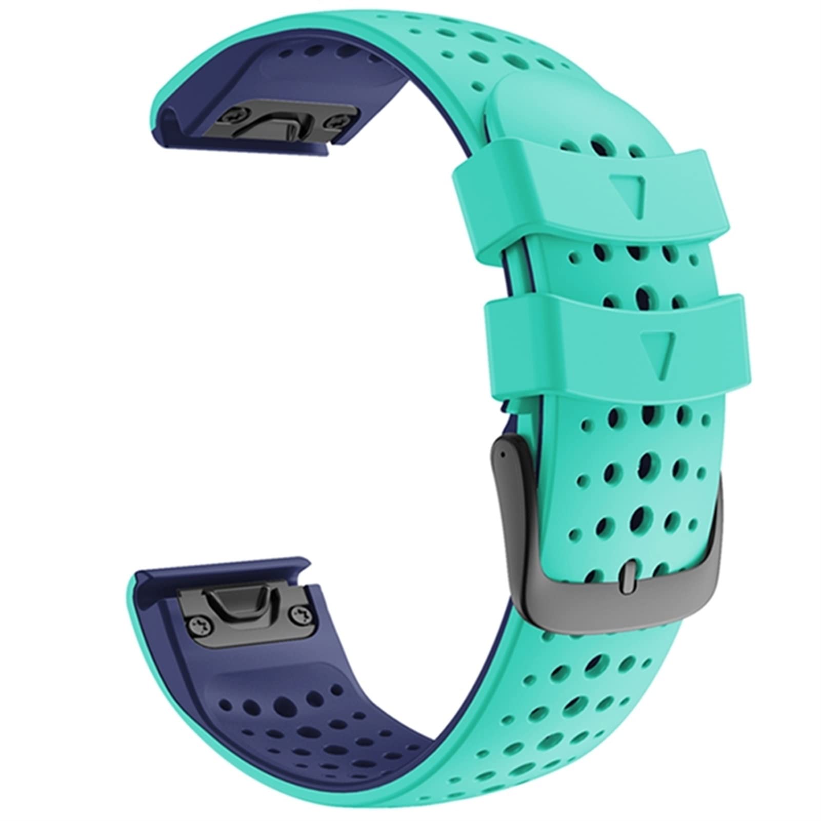 Czke Teal Blue 26 22Mm Watch Band Straps For Garmin Fenix 6 6X Pro 5 5X 3 3Hr 935 945 Watch Silicone Correa Smart Watch Quick Release Wristband (Color : Size : Forerunner 935)