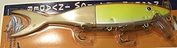 13" Shallow Invader Musky Innovations Pike Crankbait UV Sunrise Plastic Tail