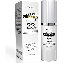 Super Korean Vitamin C Face Serum 23%: Brightening Hydrating Formula with Hyaluronic Acid, Vitamin E &amp; Ferulic Acid &mdash; Anti-Aging Serum for Wrinkles, Dark Spots &amp; Mature Skin &ndash; Korean Skincare