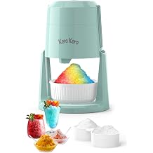 Professional Shaved Ice Machine: RX03 Electric Snow Cone Maker &amp; ICEE Machine for Home, 60W Power, 120V Universal Voltage, Create Fluffy Ice Snow Cones, Slushies and Frozen Treats-Green (Green)