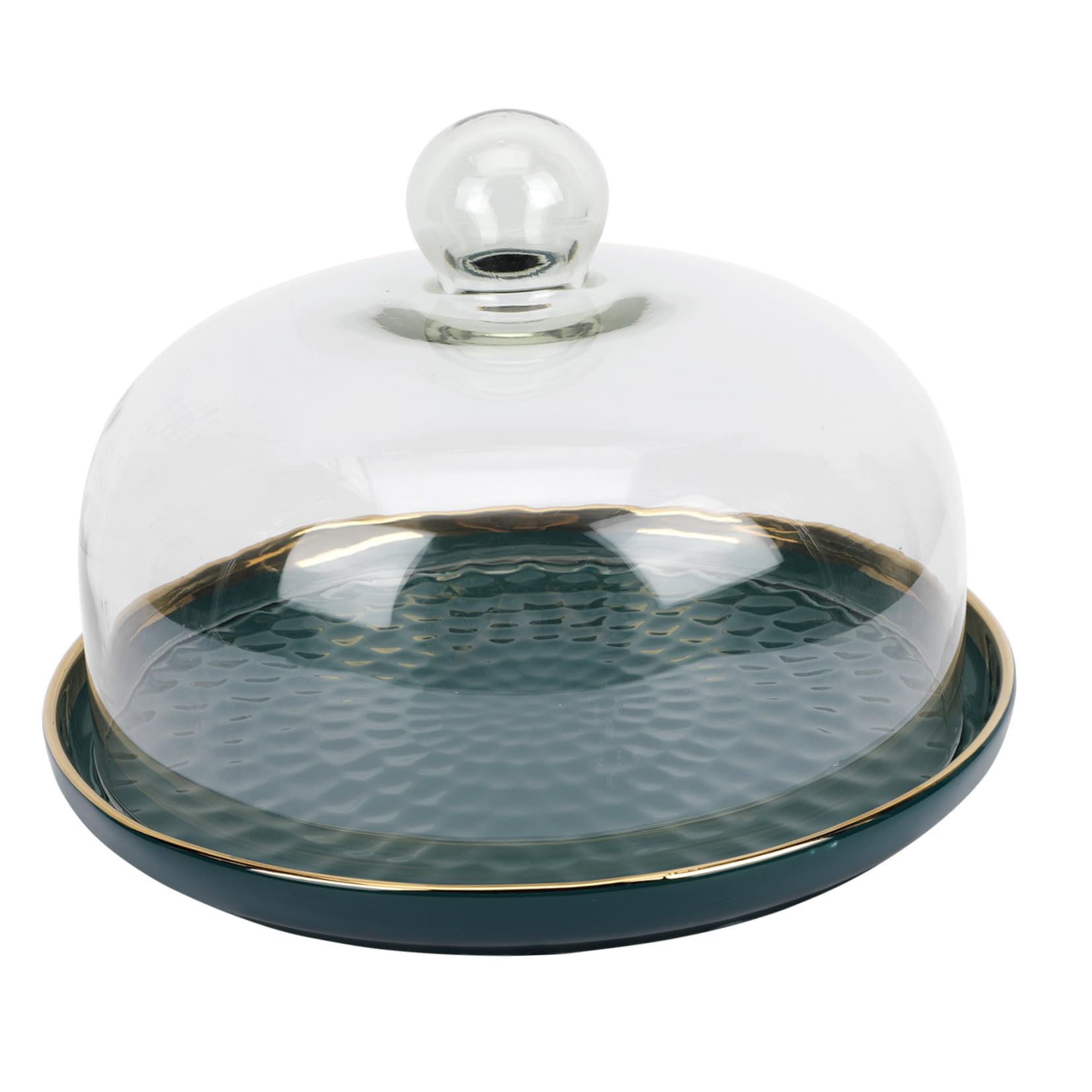 Toyvian 1 Set Plateau de Pâtisseries Couvercle Verre Céramique Élégant Pratique pour Anniversaires et Réunions Familiales