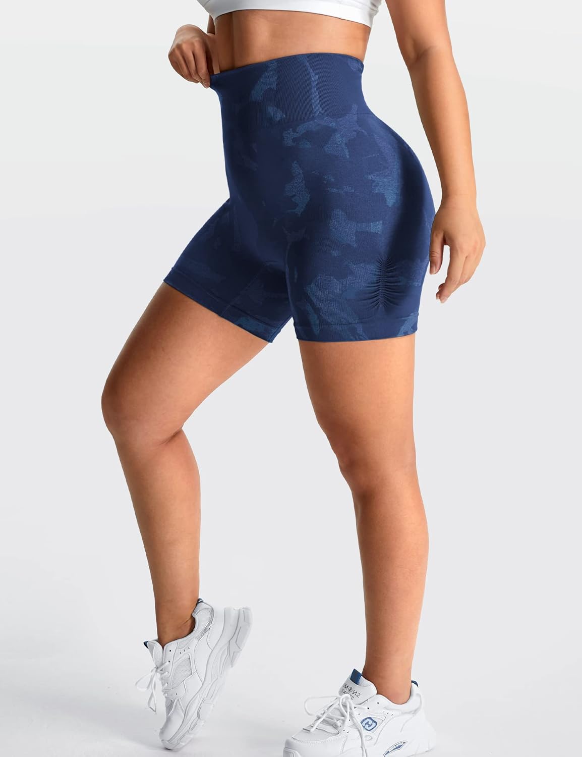 YEOREO Women Seamless Camo Shorts High Waisted Gym Yoga Workout at Amazon Womenâs Clothing store