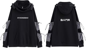 XYXIONGMAO Streetwear Techwear Hoodie Cyberpunk Tactical Men's Black Urban Hip Hop Japanese Sweatshirt
