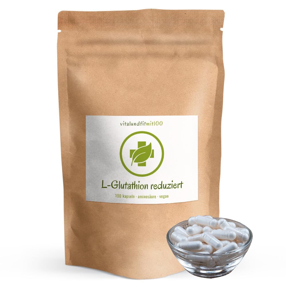 L-Glutathion reduziert - 100 Kapseln hochdoisert - aus pflanzlicher Fermentation - gentechnikfrei - vegan - ohne unnötige Zusätze - Deutsche Herstellung
