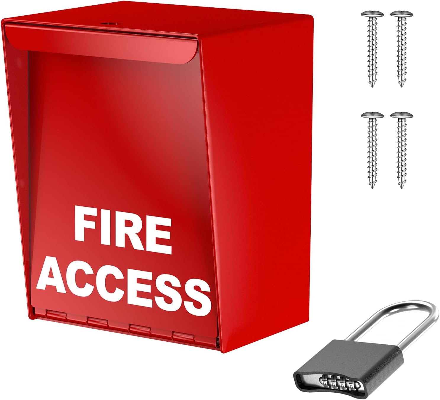 Fire Box for Fire Department with Combination Lock, Emergency Lock Box | Wall Mount Fire Lock Box, Emergency First Responders Fire Safe Access Lock Box for Commercial & Residential Use