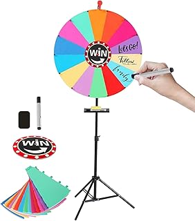 Glücksrad Mit Ständer - Verstellbares, Wiederverwendbares, Tragbares Drehwerkzeug | Kompaktes Drehrad,Für Geburtstag Karneval Party Klassenzimmer Einkaufsveranstaltung Innenbereich