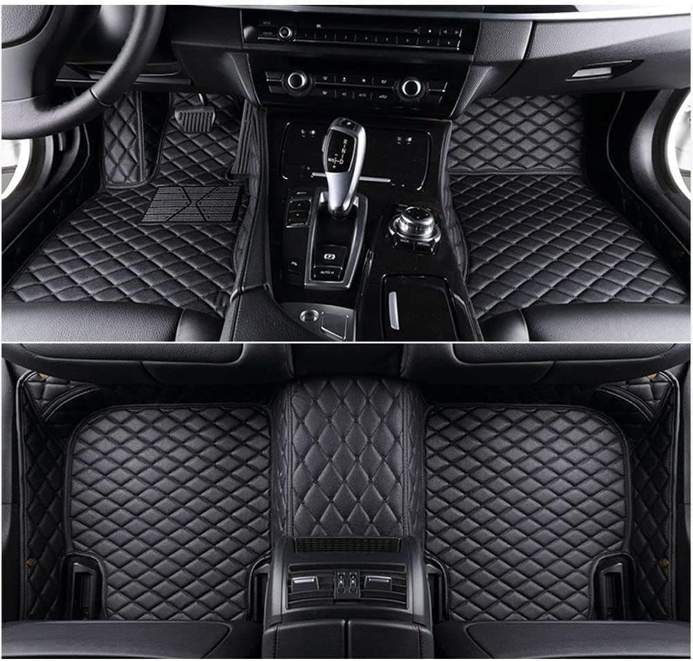 Car Floor Mats for BMW 1 2 3 4 5 6 7 8 Series X1 X2 X3 X4 X5 X6 i3 i4 i8 iX Z4 Custom Leather Truck Floor Coupe Sedan SUV Liners Pads Full Coverage All Weather Carpets (Full Black)