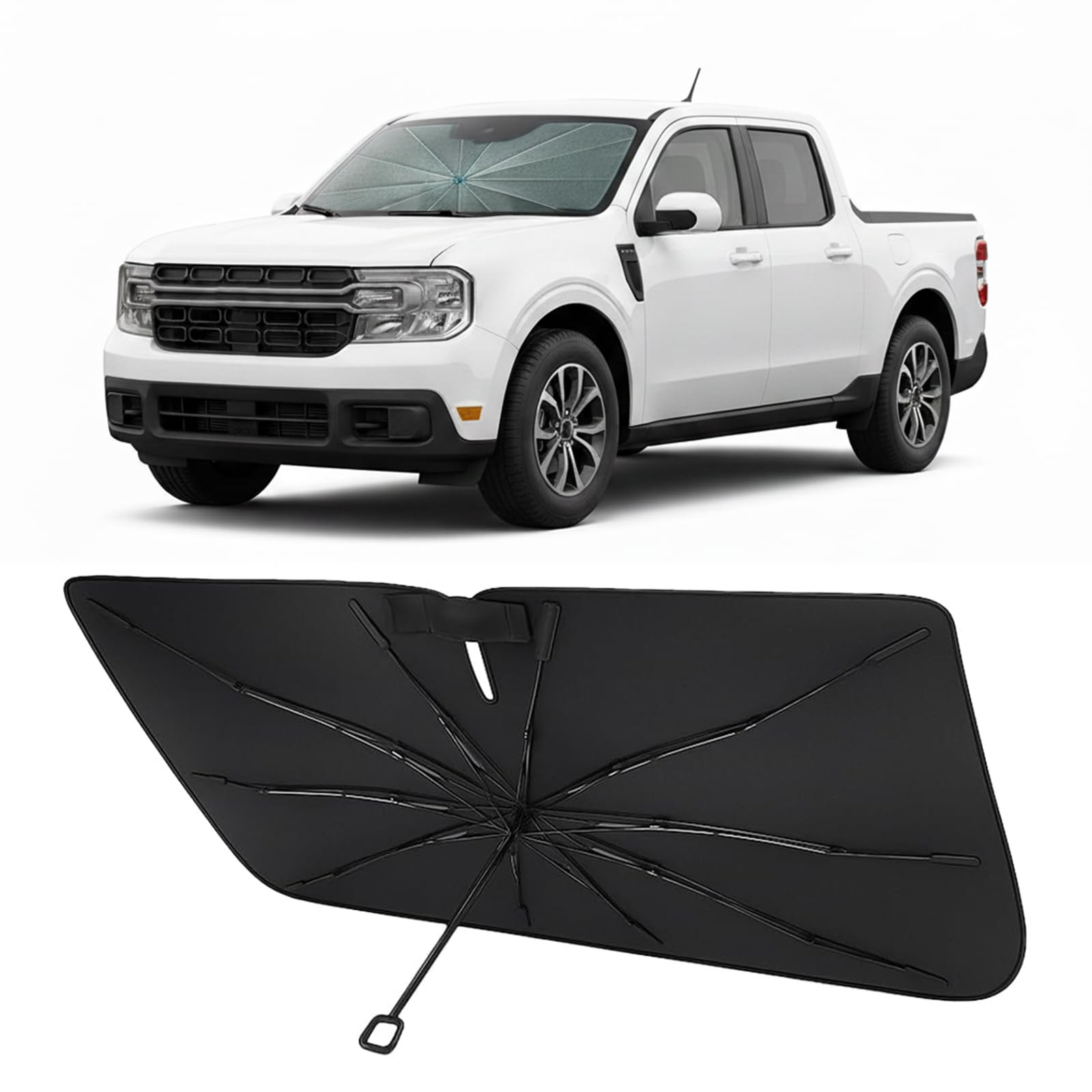 Proadsy Custom Fit 2022-2026 Ford Maverick Windshield Sun Shade Umbrella