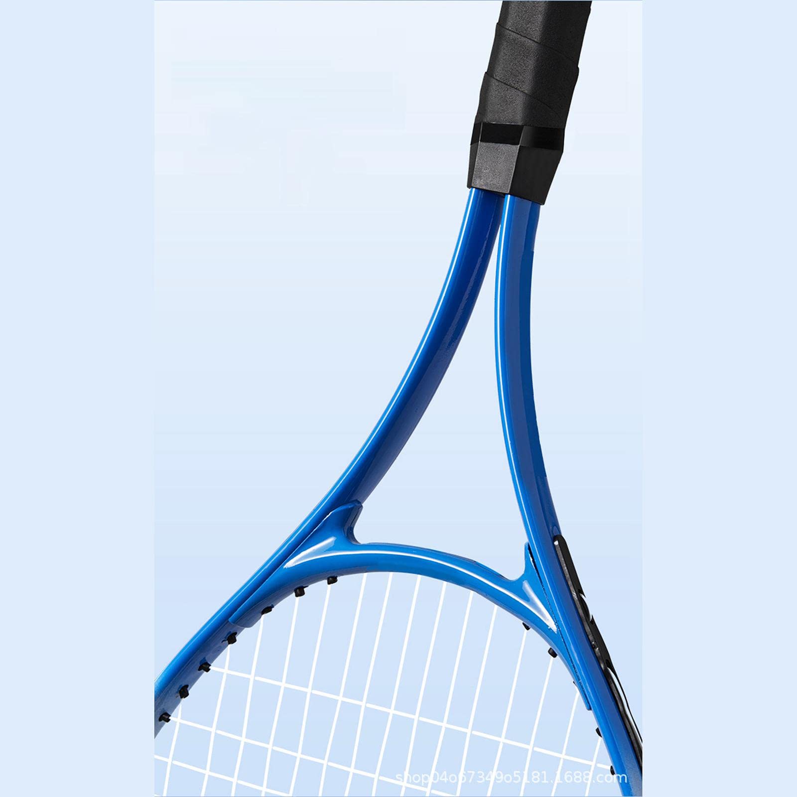 Generic 2 Pezzi Tennis Racket con Palline Elastiche per Allenamento Personale Attrezzatura Portatile per Pratica Singola Manico Antiscivolo in PE Resistente
