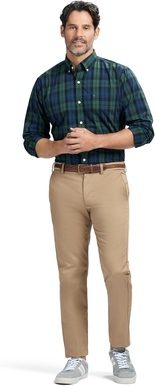 Izod Mens Long Sleeve Holiday Tartan Button Down Shirt - Image 3