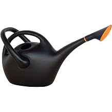 Plexon, Large Watering Can Outdoor, Water Pot for Plants, 2.6 gal Large Capacity Resin Garden Watering Can with Dual Handles, Outdoor Plant Waterer, Black