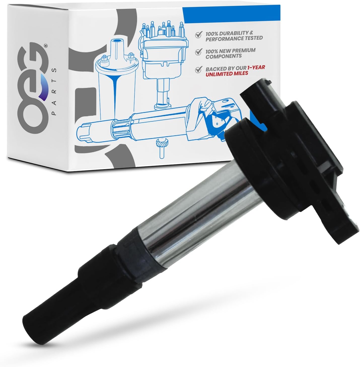 OEG Parts New Ignition Coil Compatible With Jaguar, Land Rover Range Rover, Range Rover Sport 2003-10, Replaces 6R83-12A366-AA, AJ810445, AJ83415, 4526466, 4744015, DMB1112