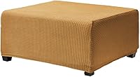 Vista 1 de Fundas elásticas para otomanas, fundas otomanas de jacquard suave, fundas rectangulares de almacenamiento para taburete, funda para reposapiés