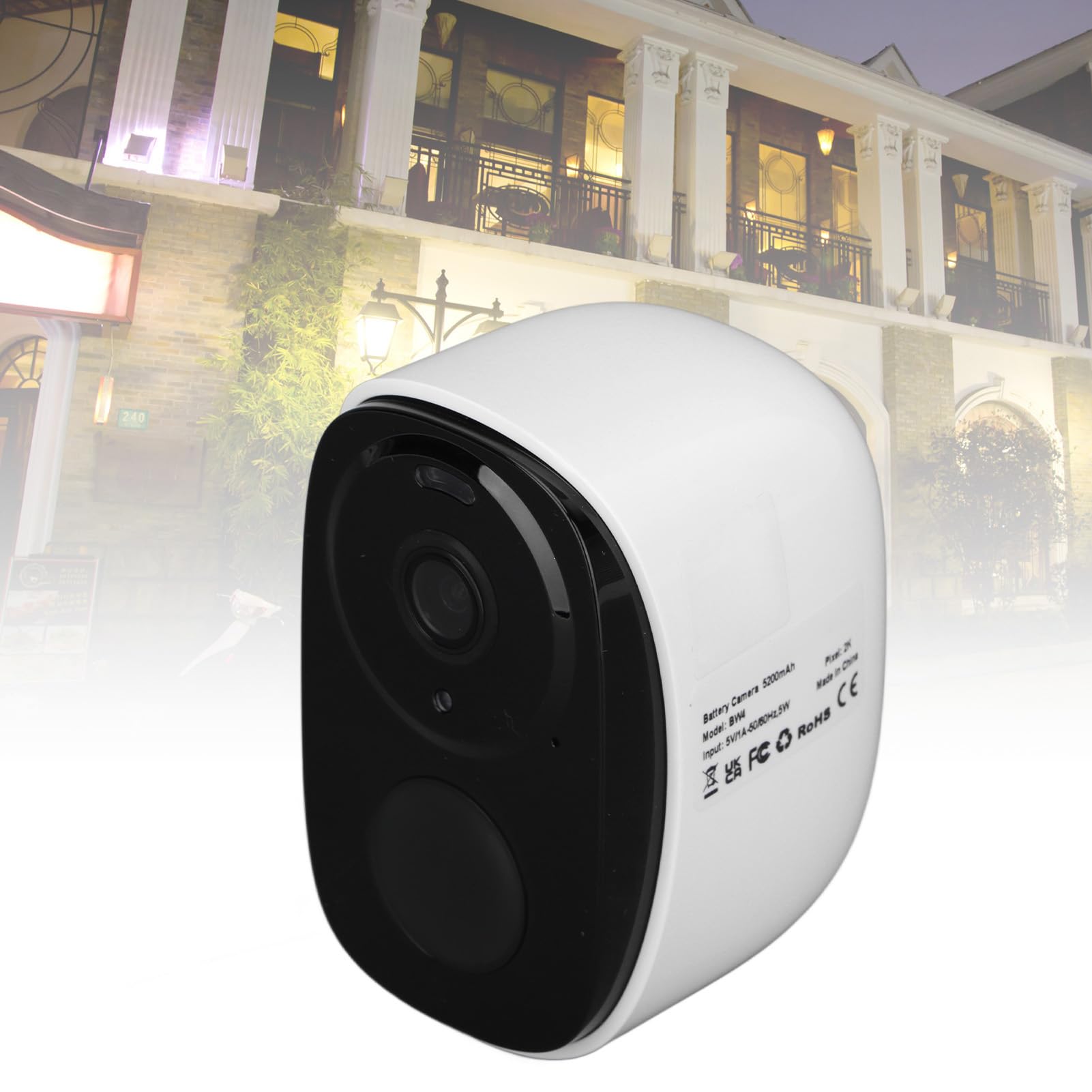 Cámara de Seguridad Inalámbrica para Exteriores, 4G, WiFi, 3MP, Alimentada por Energía Solar, 360 Grados, Panorámica, 5200mAh, Cámara de Seguridad para el Hogar para Interiores y