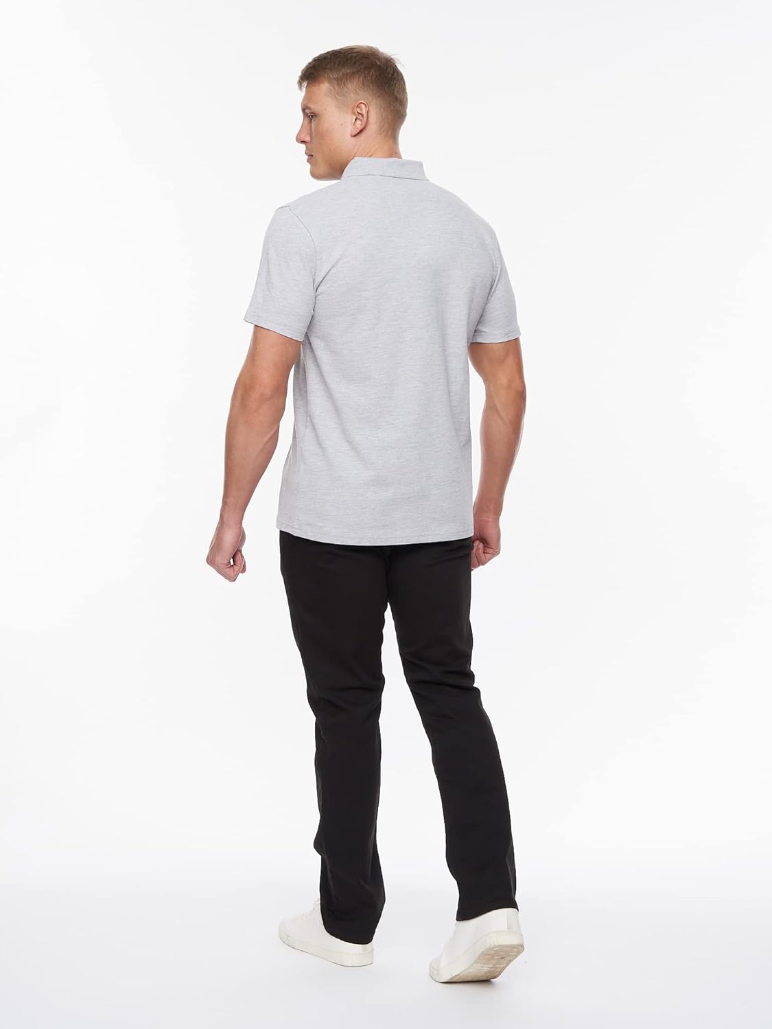 Bewley and Ritch Men's Performance Polo Tshirts Perfect for Casual and Outdoor Size Varying from M,L,XL,XXL by Clothing247, Barden/Grey Marl, Large