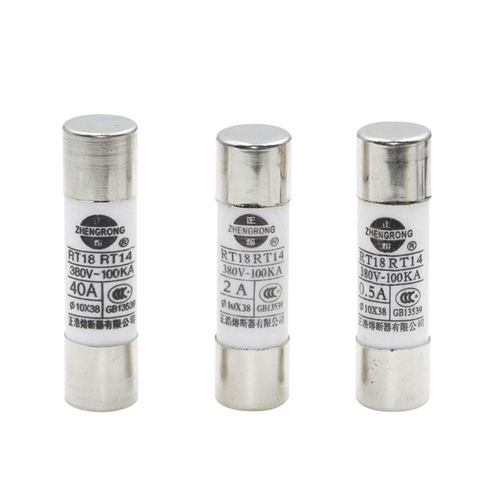 5 sztuk 10*38 Szybko dmuchany ceramiczny bezpiecznik 10x38mm 380V 500V 0,5A 1A 2A 3A 4A 6A 8A 10A 16A 20A 25A 32A 40A RO15 RT18 RT14(6 lat)