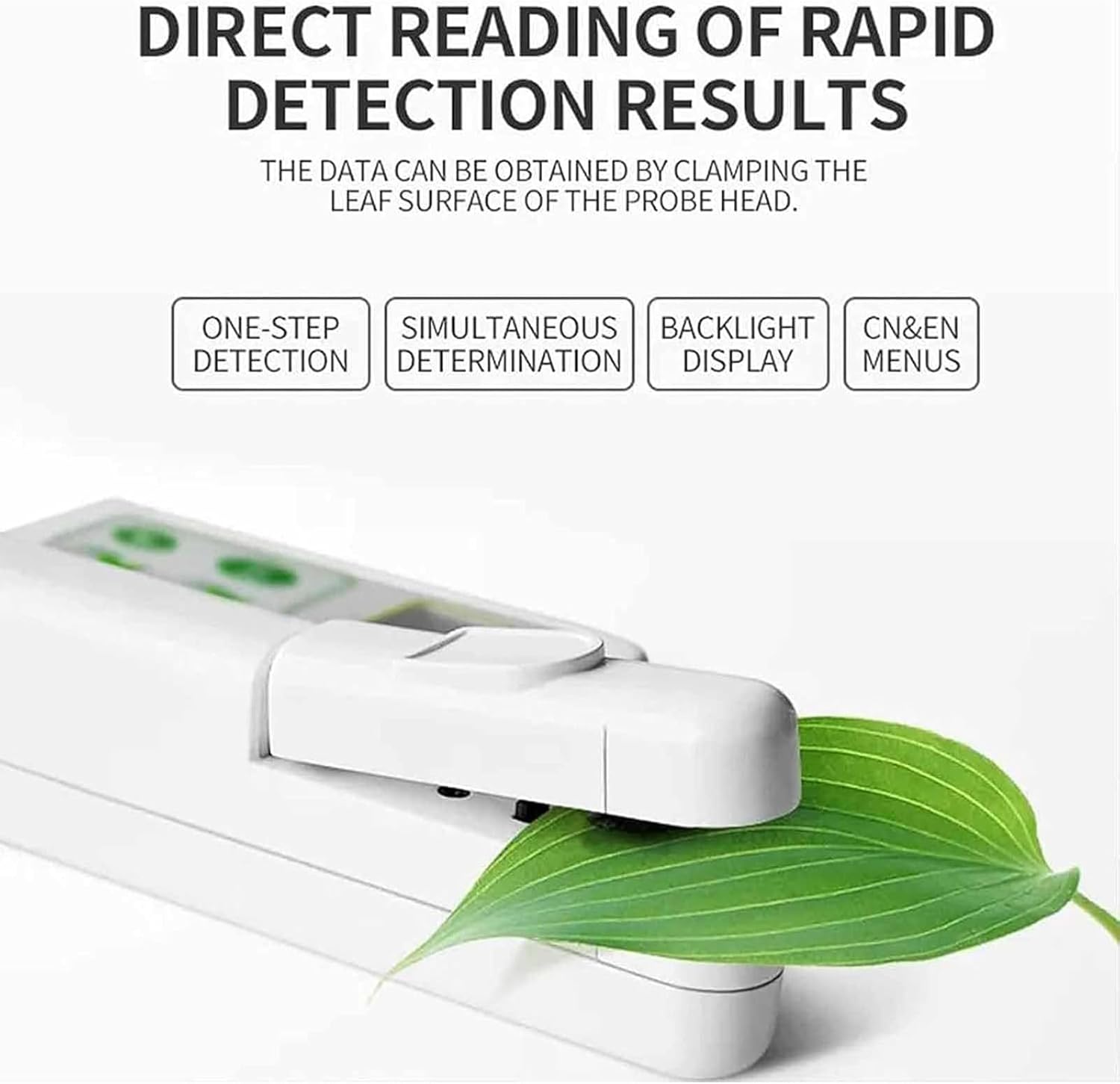 Digital Chlorophyll Meter, Portable Handheld Analyzer for Testing Plant Chlorophyll in Farming, Gardening, and Environmental Research