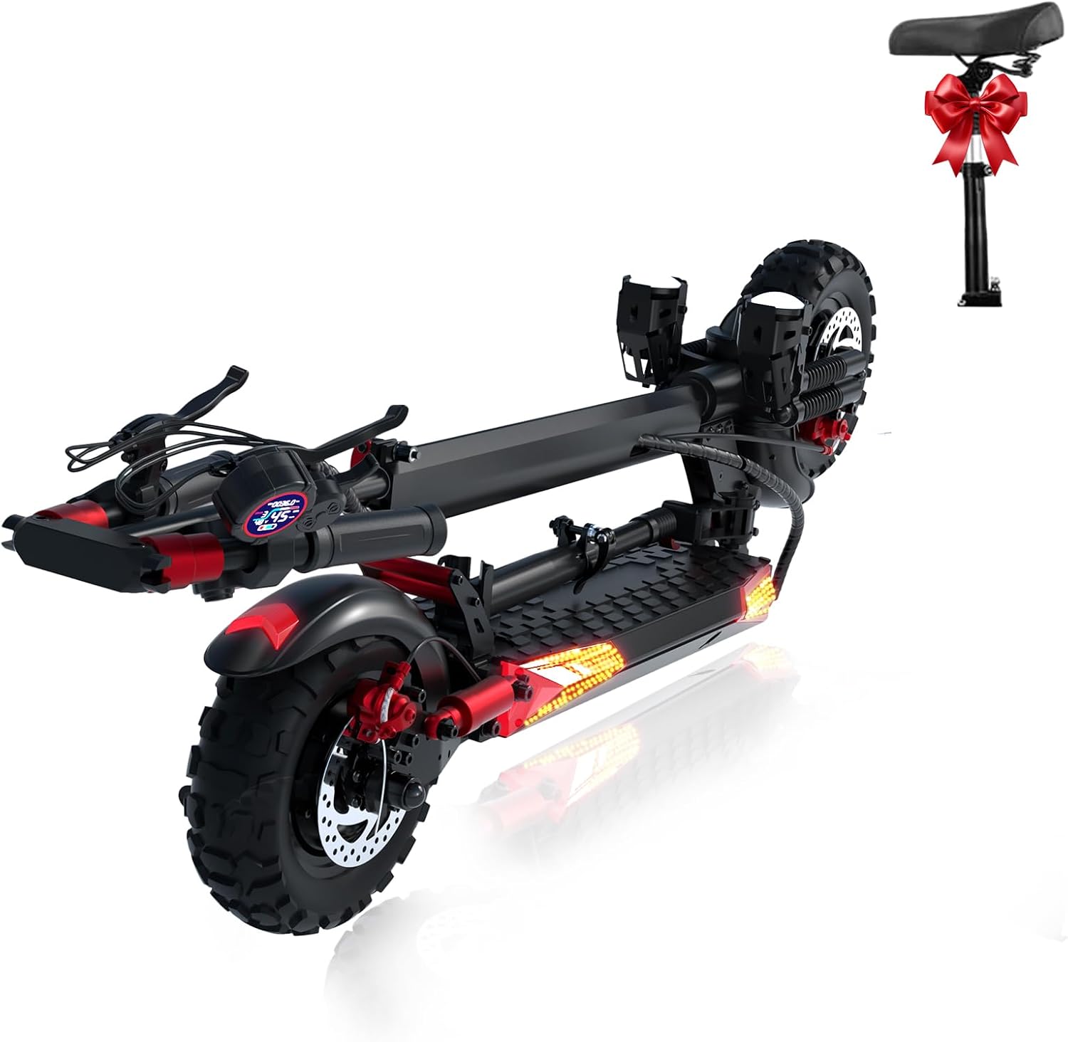 Electric Scooter for Adults - 37 Mile Range, 34MPH Top Speed, 1200W Motor,11" Off-Road Tires, 48V18AH,Foldable E-Scooter for Commuting & Outdoor Riding