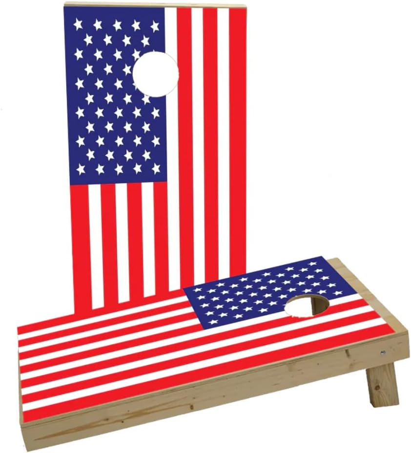 American Flag Custom Cornhole Board Game Set