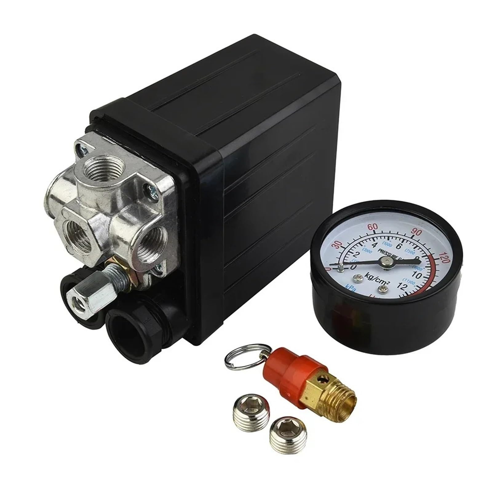 Manomètre pressostat compresseur air 220V pièces régulation pneumatique 175psi