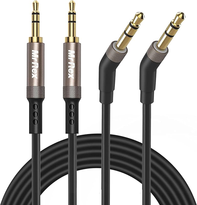 Cable auxiliar Mr Rex de 3,5 mm a 2,5 mm [paquete de 2, 5 pies +6,5 pies], cable de cable de audio de repuesto compatible para auriculares con cancelación de ruido Bose 700 QuietComfort QC45 QC35II QC35 QC25, auriculares JBL E45BT.