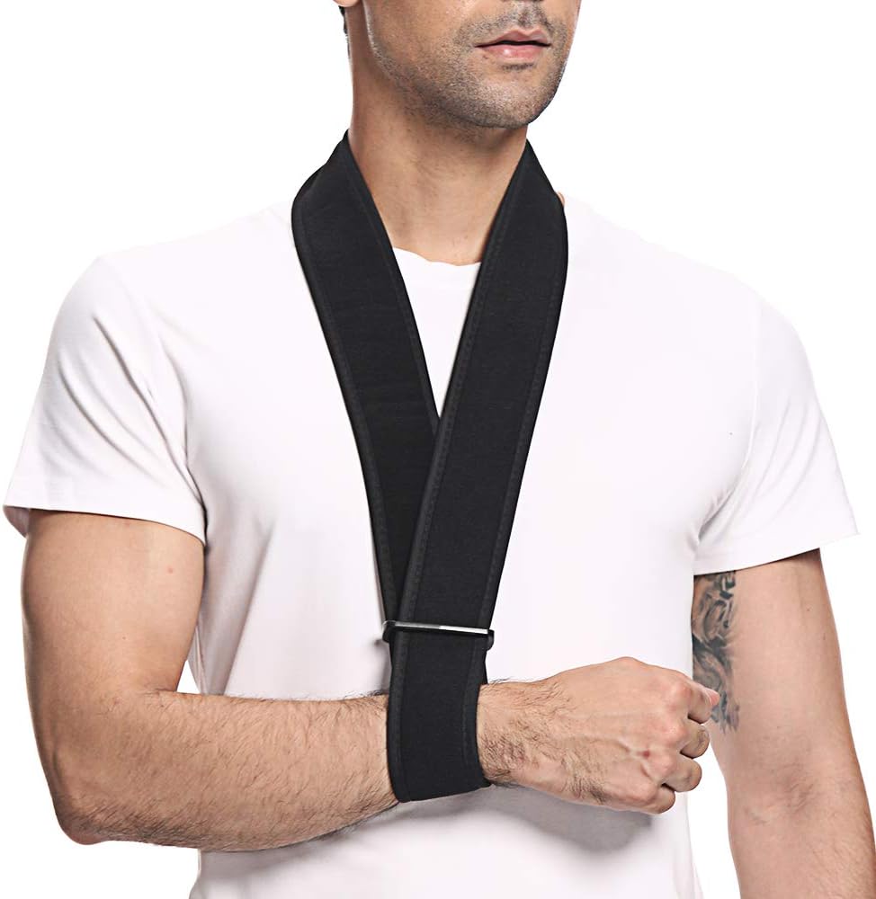 SupreGear Arm Sling, Lightweight Adjustable Neck Support Collar Immobilizer Simple Arm Sling Breathable Medical Shoulder Support for Injured Arm/Hand/Elbow