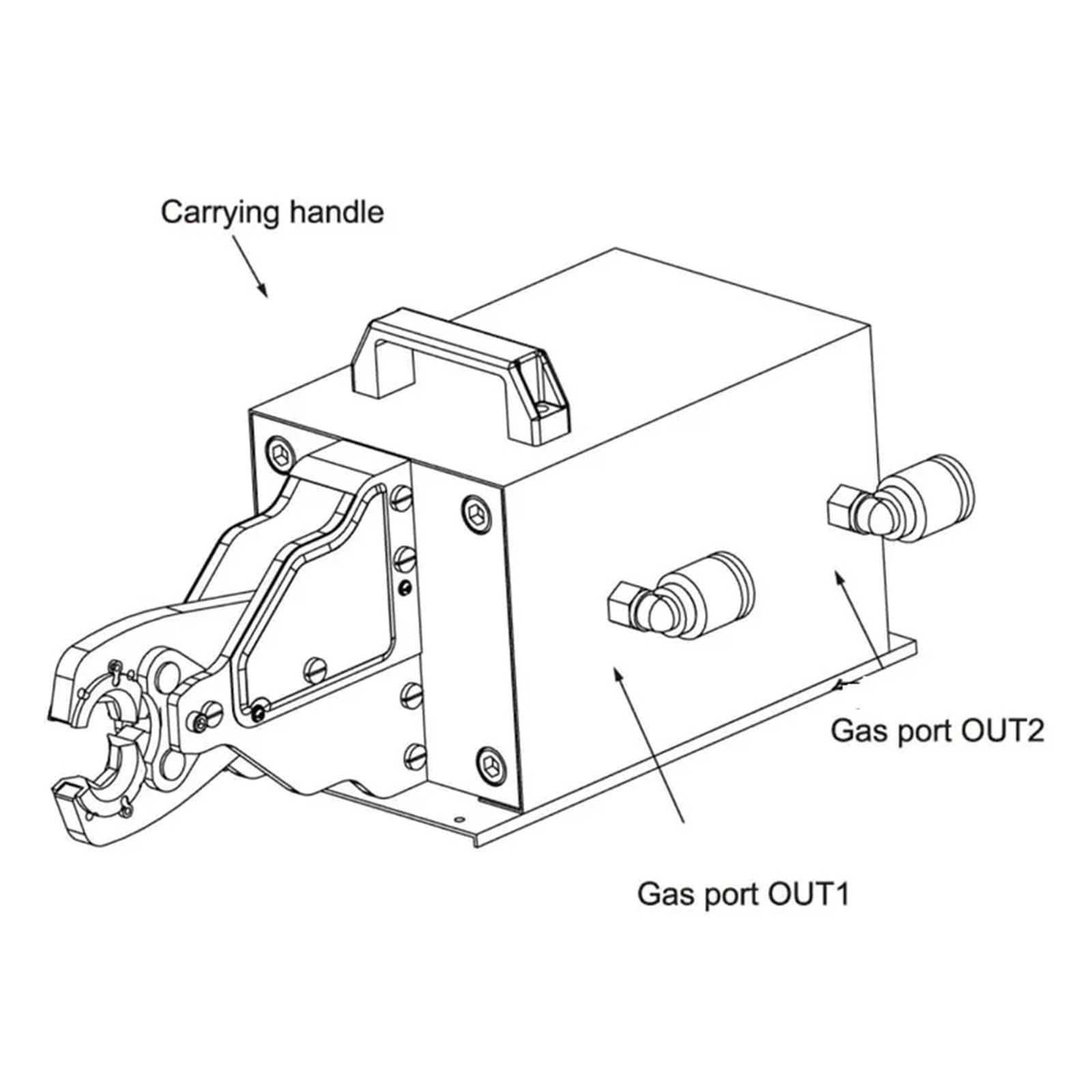 Máquina prensadora de terminales neumática AM-70/240 2/3.0T, prensadora de terminales hexagonales en frío de 16-240 mm2 con 4 juegos de troqueles De múltiples fines(AM-70 (6-70mm2))