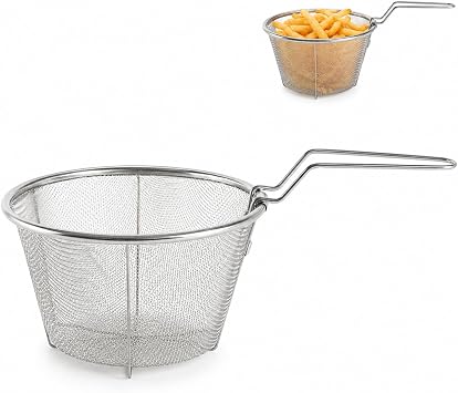 Stainless Steel Folding Frying Basket 9.84 X 5.90 X 3.34 in