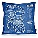 VOID 16-bit Controlador Fotocalco Azul Cojín con Dibujo Funda de cojín Funda para Outdoor Indoor videoconsola Sonic, Kissen Größe:40 x 40 cm